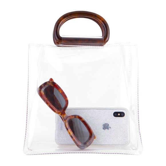SONIX Transparent Mini Tote w/ Tort Top Handle NWT & NIP - Picture 6 of 10
